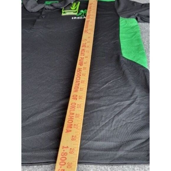 Lansdowne Rugby Polo Shirt Mens XL Black Green Ireland‎ Drylans Performance - Picture 3 of 6